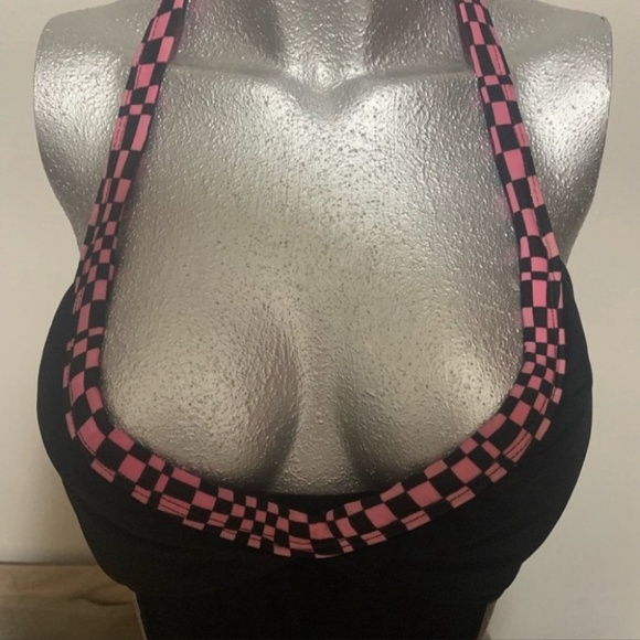 4/$20 One piece cut out black and pink bathing suit - Picture 2 of 5